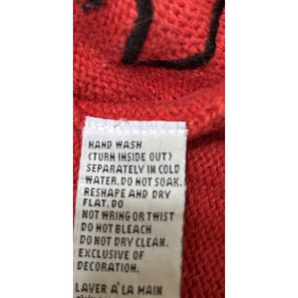 Y2K Beautiful Marisa Christina Sweater Vest Red with Butterfly Patch Detail M - Picture 2 of 5